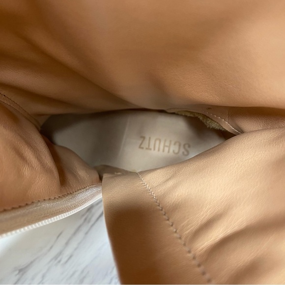 New! Schutz Maryana Western Leather Tall Block Heel Boot 5B - Picture 13 of 15